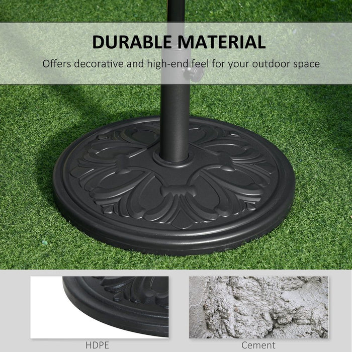 Durable Cement Umbrella Stand - Heavy Duty Holder for Garden Parasol