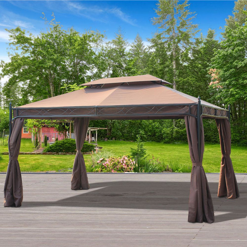 Premium 3x4m Metal Gazebo: Strong, Stylish Shade Pavilion