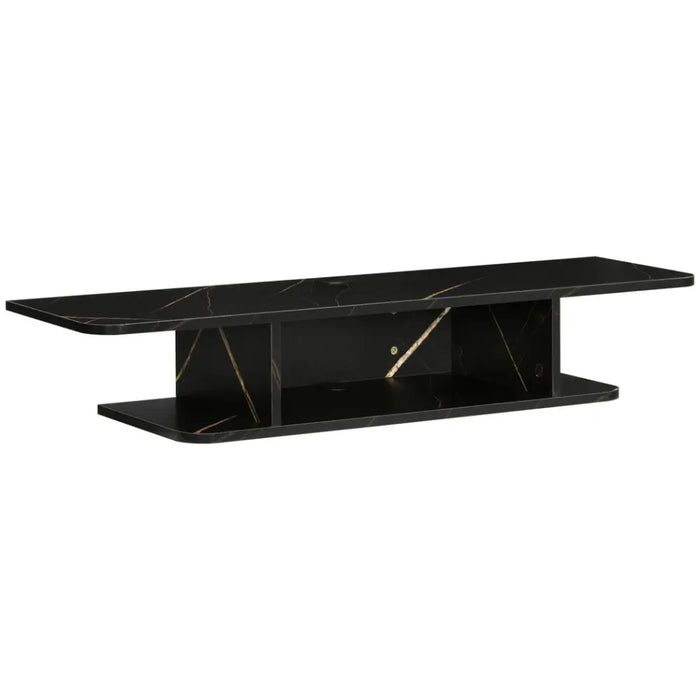 Modern Floating TV Unit Stand Wall Mount Media Console with Storage Shelf, Black" (80 characters)