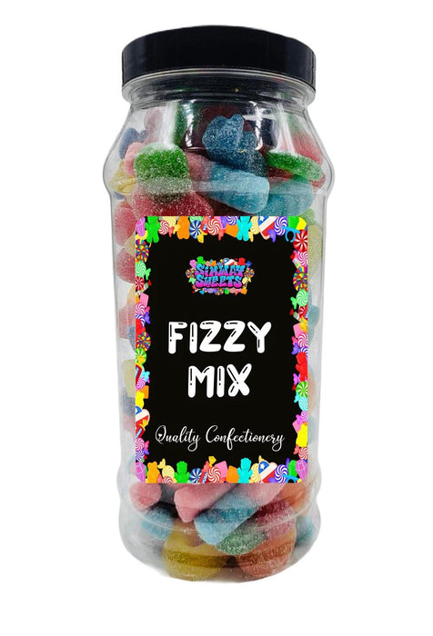 Fizzy Mix Assorted Fizzies Gift Jar | Retro Sweets | Fresh Stock | Delivered to Your Door