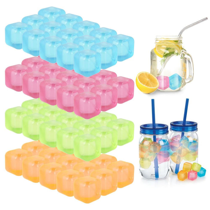 ASAB 60 Reusable Multicoloured Ice Cubes - Best Quality, Perfect for Parties, BBQs, and Cocktails