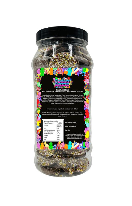 Mega Milk Chocolate Jazzles Snowies Jazzies Retro Sweets Gift Jar