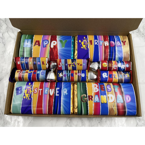 Fun Novelty Birthday Chocolate Wrapper Gift Box - Best Grandad