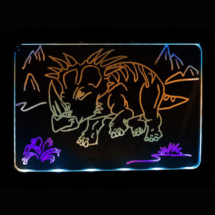 Doodle Kid's 15.4 Inch Magic LED Light Dinosaur Drawing Board