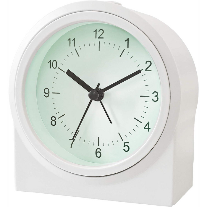 Acctim Archer Non-ticking Sweep Alarm Clock - White, Superbrite Backlight, Crescendo Alarm (Model 16282)