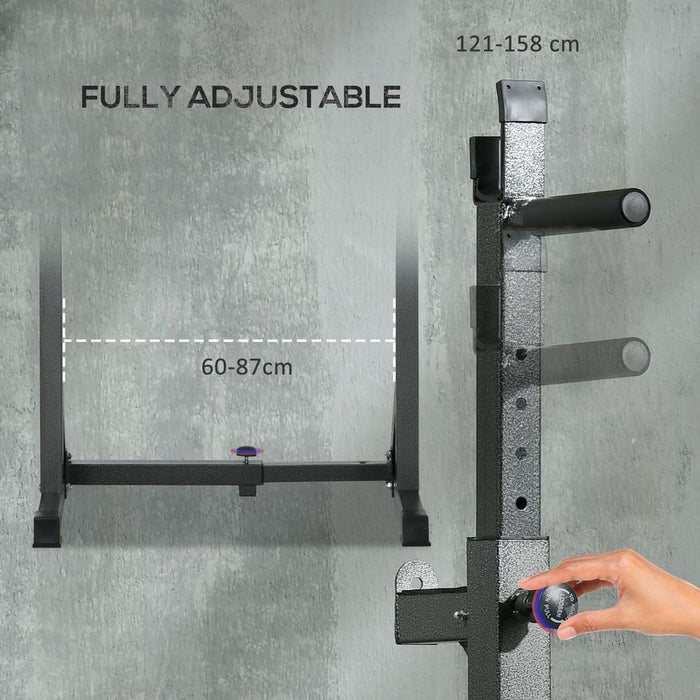 SPORTNOW Heavy Duty Squat Rack, Adjustable Weight Barbell Stand, for Home, Gym