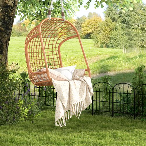 Outsunny 8PCs Decorative Garden Fencing 24in x 8.7ft Metal Border Edging