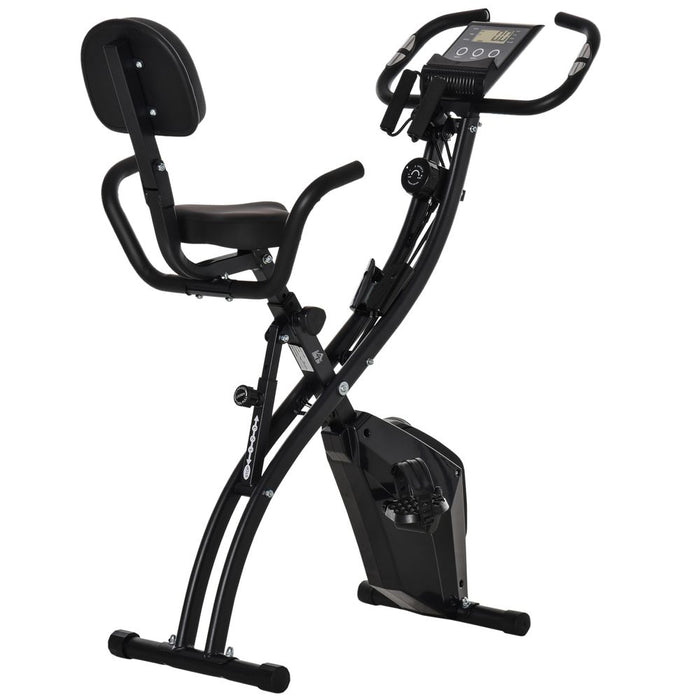 Ultimate Cardio Fitness Bike: 2-In-1 Upright & Recumbent Exercise Bike with Pulse Sensor & LCD - HOMCOM