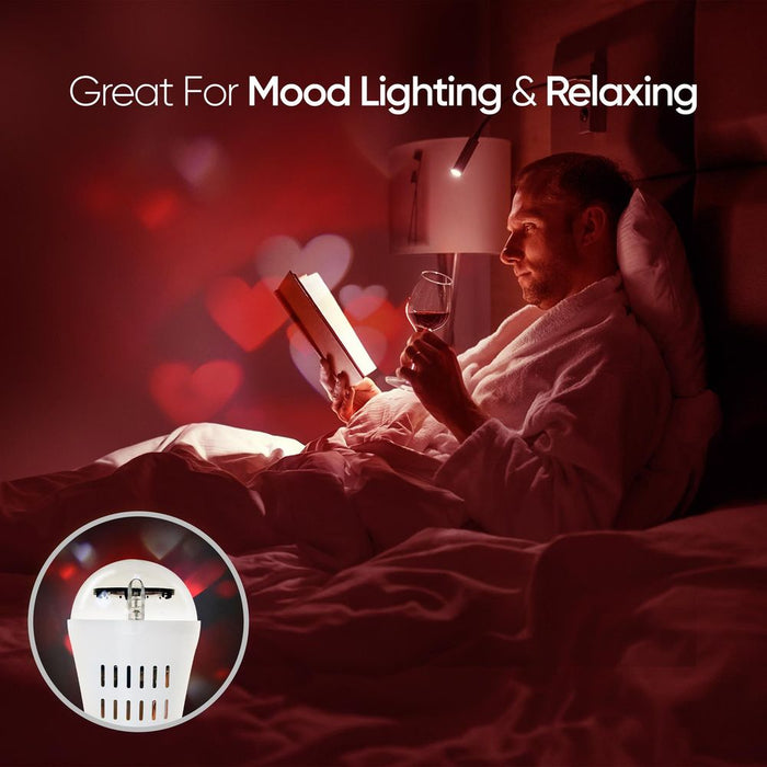 ASAB LED Projector Light Bulb Hearts - Create Romantic Atmosphere - Energy Efficient - Versatile