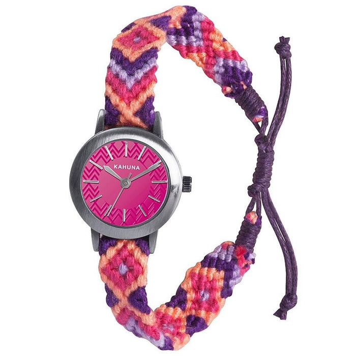 Kahuna Ladies Slim Pink Dial Watch - Fabric Strap - CLEARANCE