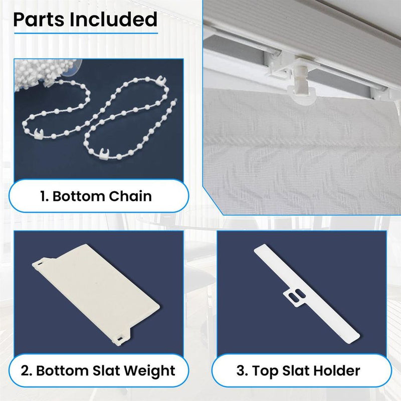 Dolphin White Vertical Blind Slats Replacement - 89mm/1700mm - High Quality (J8197)