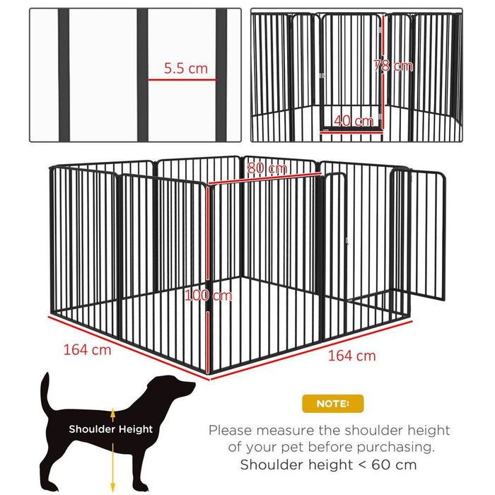 PawHut 100cm 8 Panel Heavy-Duty Dog Playpen - Create a Safe Haven for Your Small to Medium Dogs in Any Space!