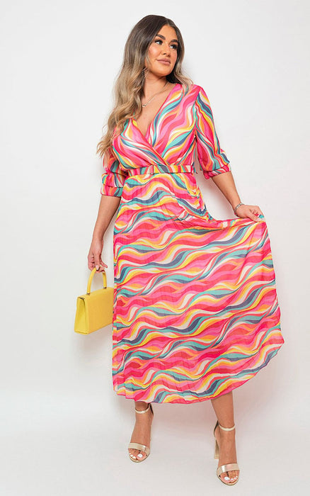 Stunning Long Sleeve Maxi Dress with Belt - High-Quality & Versatile - Perfect for Any Occasion!