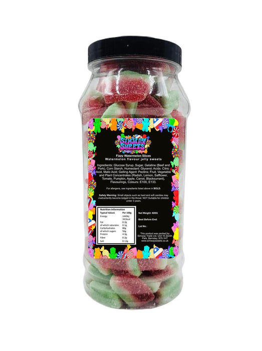 Fizz Watermelon Slices - Retro Sour Candy in Gift Jar