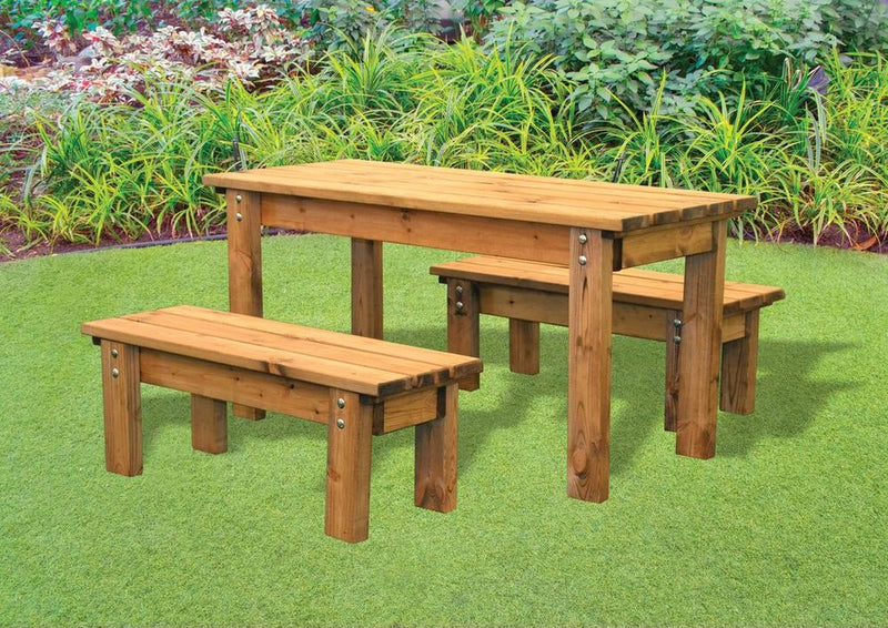 Premium Kids Table Set - Handcrafted in Britain, Sustainable Wood, Rustproof Bolting, White Glove Delivery! 10 Year Rot Free Guarantee