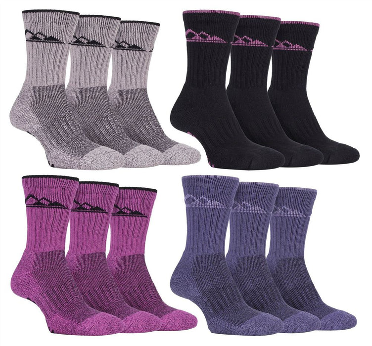 Storm Bloc - 3 Pairs Ladies Heavy Cushion Cotton Socks