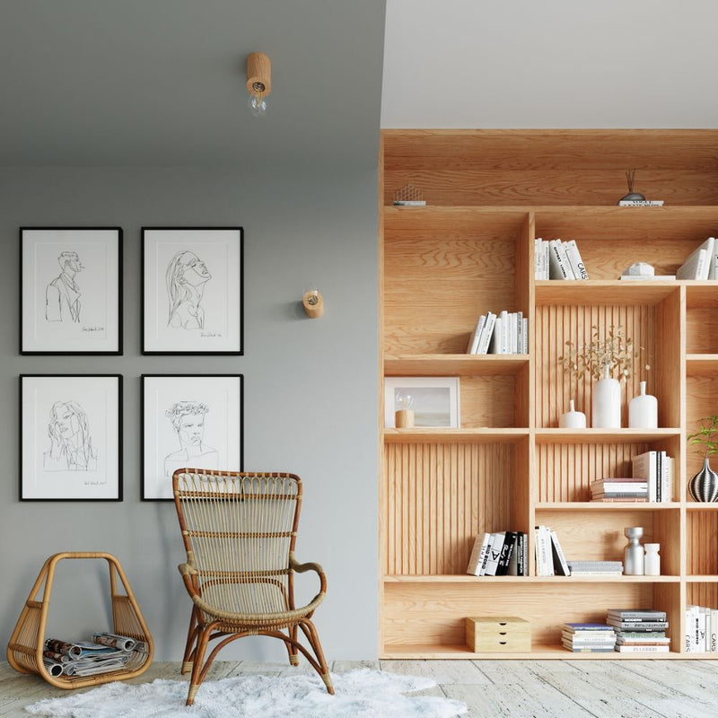 Wall lamp wood Salgado Scandinavian Design E27