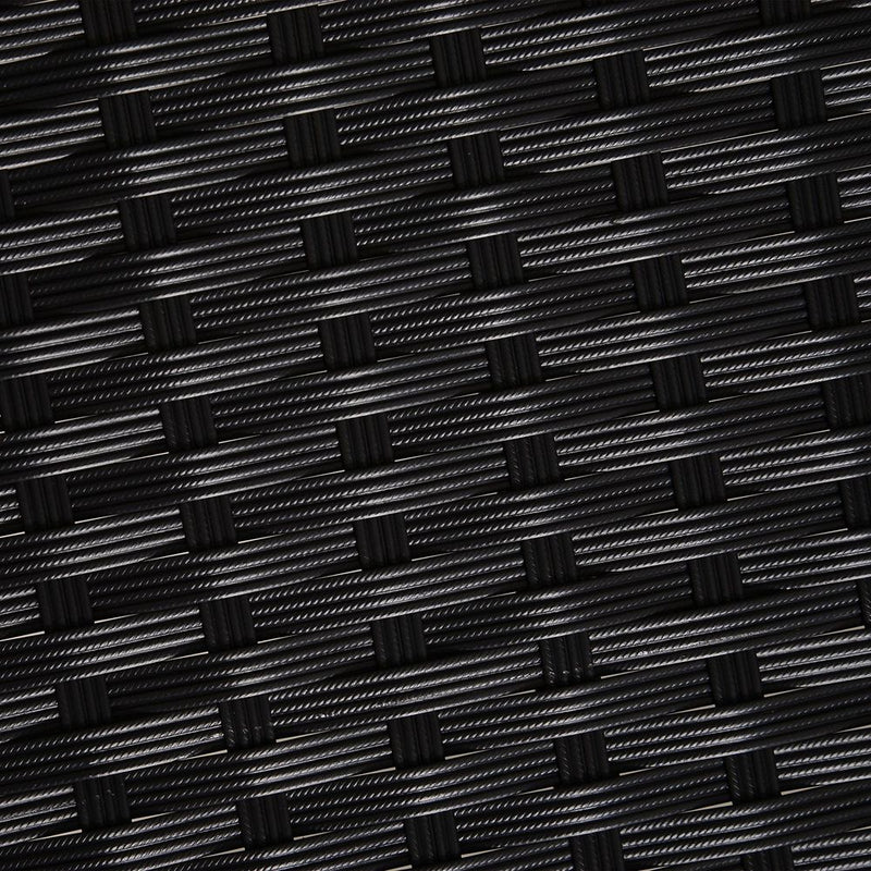 Outdoor Patio Furniture Set | 3-Piece Rattan Wicker Sofa Sectional | Black