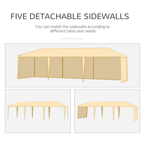 9m x 3m Outdoor Garden Gazebo Wedding Party Tent Canopy Marquee Green