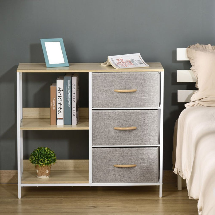 Beige Chest Dresser | 3 Drawer Storage Cabinet - High Quality & Easy Assembly