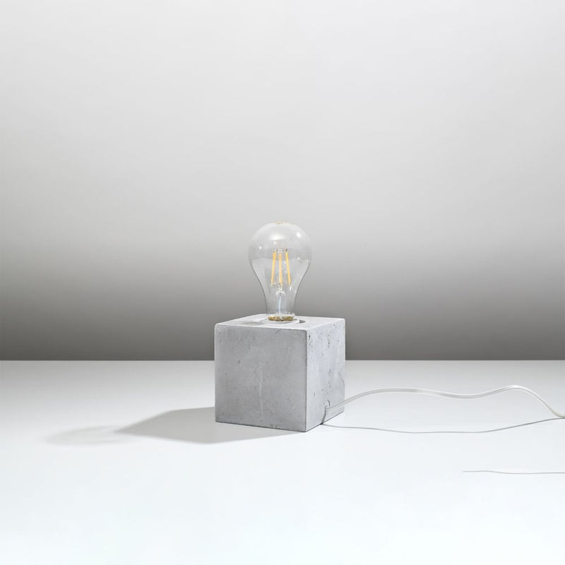 Industrial Concrete Desk Lamp - High-Quality E27 Light