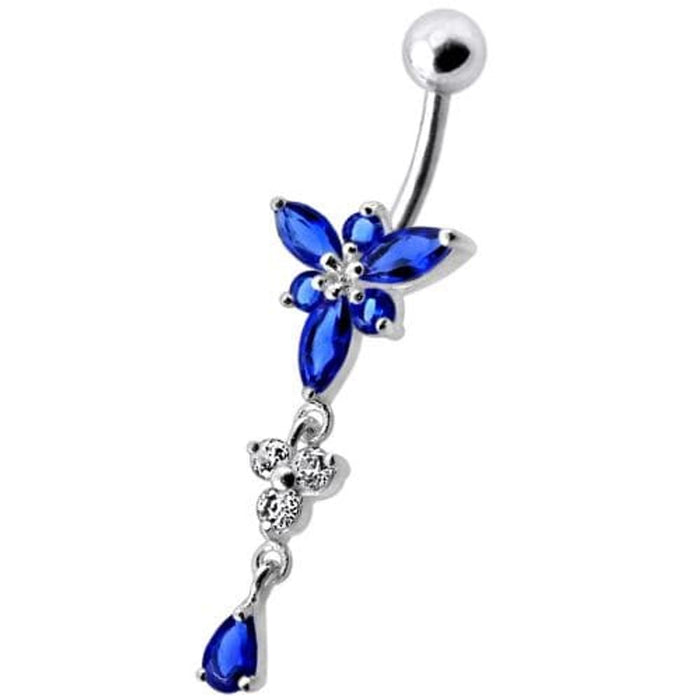 Fancy  Jeweled Dangling Belly Navel Ring