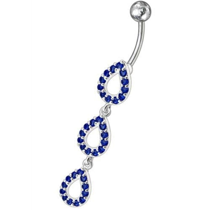 Fancy Multi shaped Dangling Navel Ring