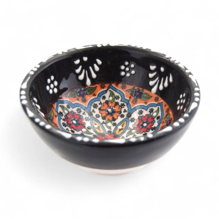 Handmade Ceramic Bowl Mexican Black 8cm