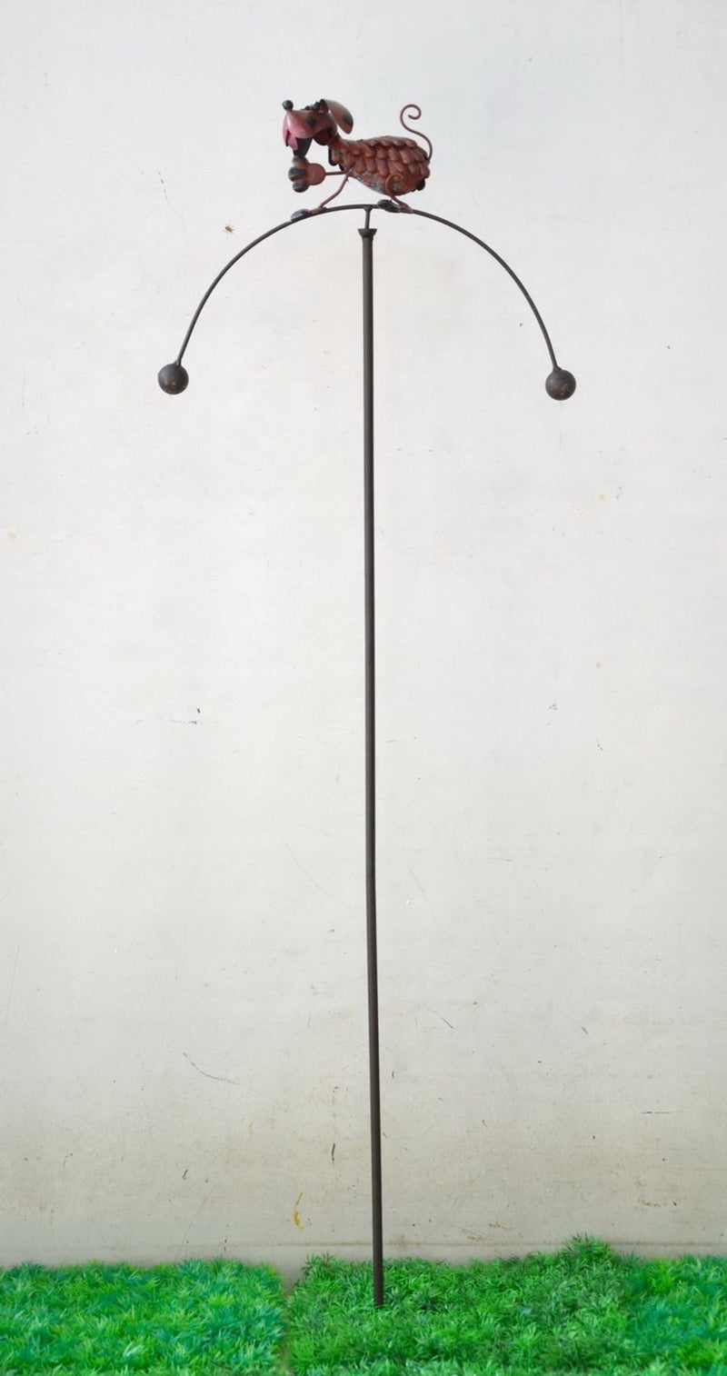 Premium 45" Metal Dog Garden Stake - High-Quality, Captivating Décor