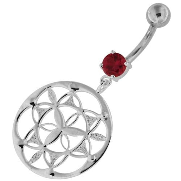 Fancy Dangling Multi jeweled Navel Belly Ring