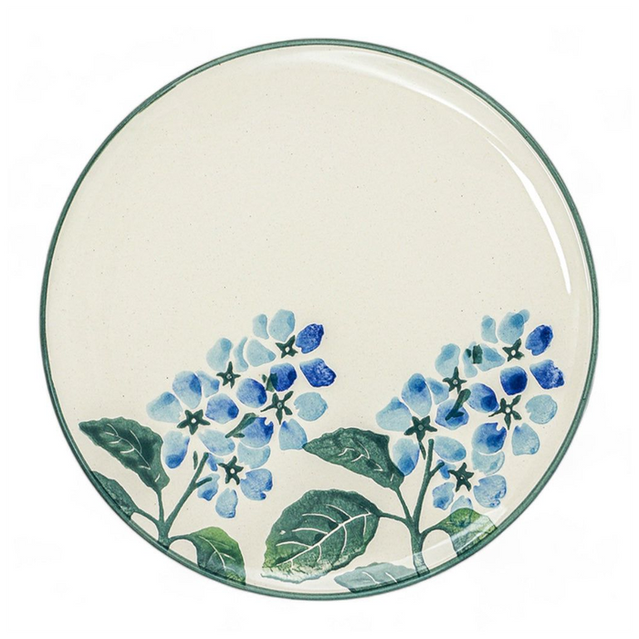 Ceramic Side Plate Nature Floral Blue 20cm