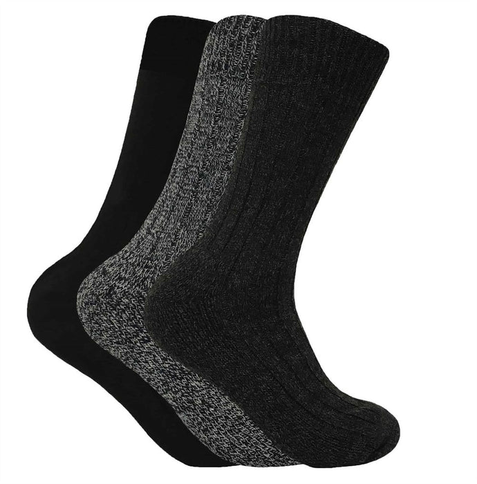 Premium Wool Blend Socks - Stay Warm & Cozy - 3 Pairs