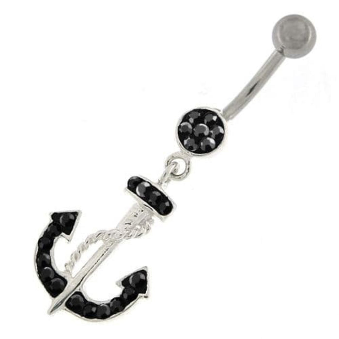 Fancy Hanging Anchor Dangling Belly Ring