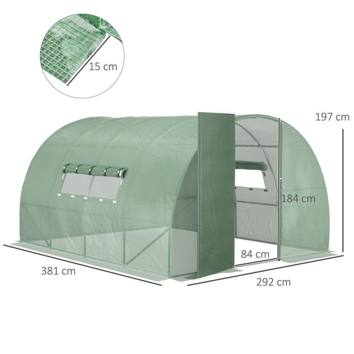 Walk-in Greenhouse: 4x3M, Poly Tunnel, Galvanised Steel, Door - Best Quality!