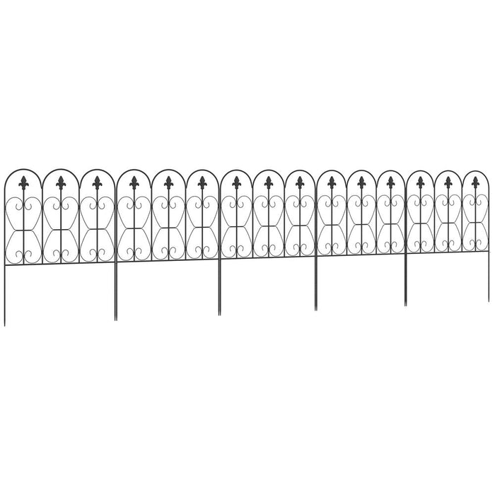 5PCs Decorative Garden Fencing Metal Border Edging