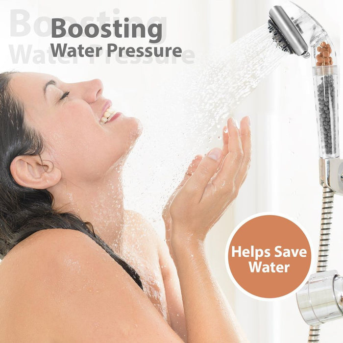 ASAB IONIC Shower Head - Boost Your Shower Experience, Easy to Install, 3 Spray Patterns, Protects Skin, Helps the Planet