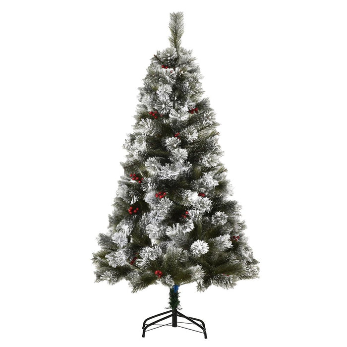 Premium 5ft Indoor Artificial Christmas Tree | Metal Stand | 184 Tips | Berry Xmas Decoration