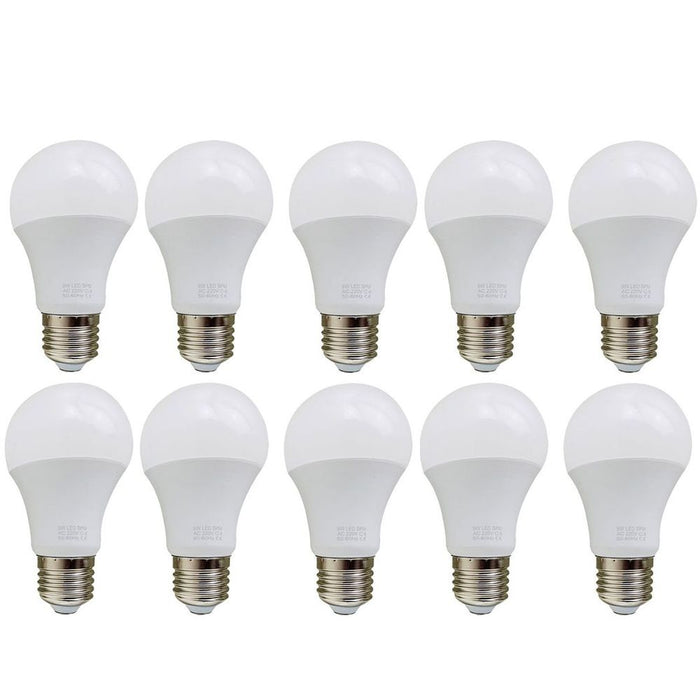 9W E27 Screw LED Light GLS bulbs, Energy Saving Edison  Cool White 6000K non dimmable lights