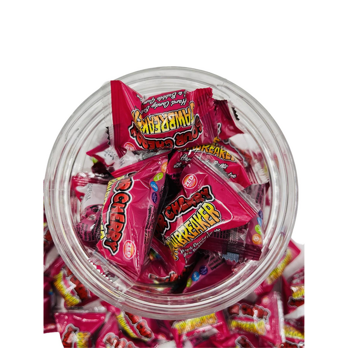 Jawbreaker Cherry x 40: Delicious Hard Candy in a Jar! Free Shipping, Fresh Stock, Individually Wrapped, Reusable Jar! Perfect Gift!