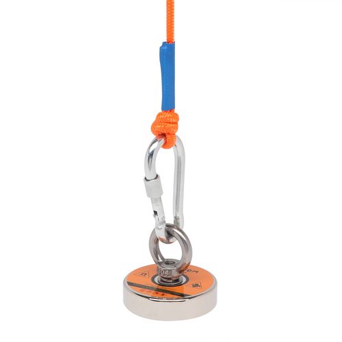 Magnet Fishing Kit with Strong Magnet for Pulling 550 lbs, Rope, Gloves, Threadlocker Glue | Fishing Magnets with Rope for Underwater Treasure Hunting and Retrieving Objects