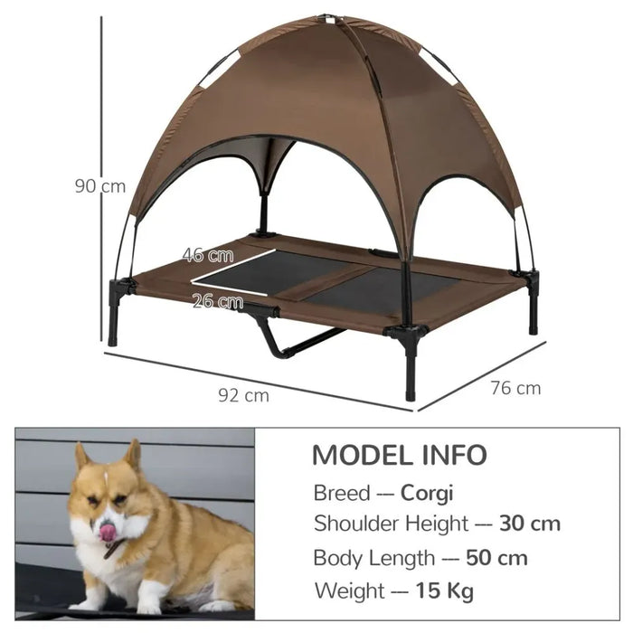 Ultimate Outdoor Dog Bed with Canopy - Elevated & Comfortable for All Breeds - High Quality