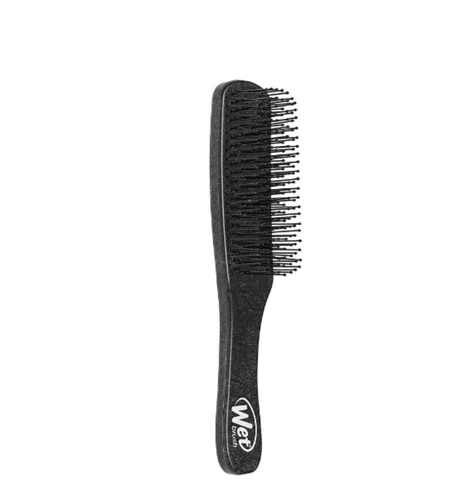 Premium Black Leather Men's Detangler Brush