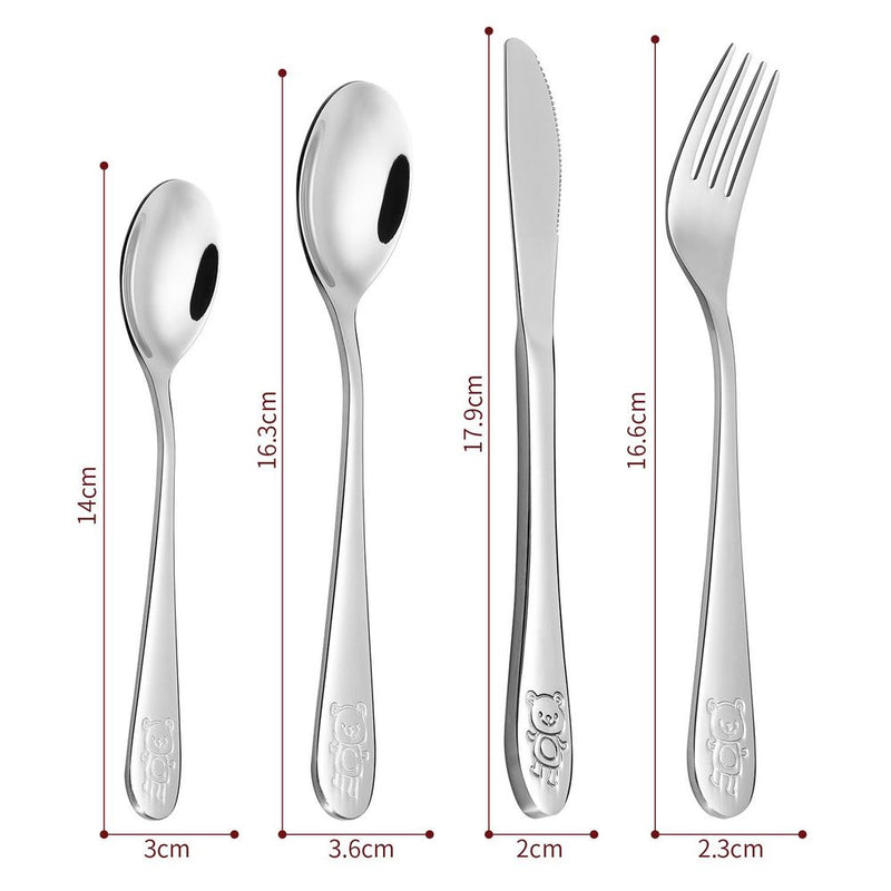 Jungle Kids Cutlery Set - Fun Animal Design - Top Quality - Perfect for Little Ones - 12 Piece Set - Great Gift