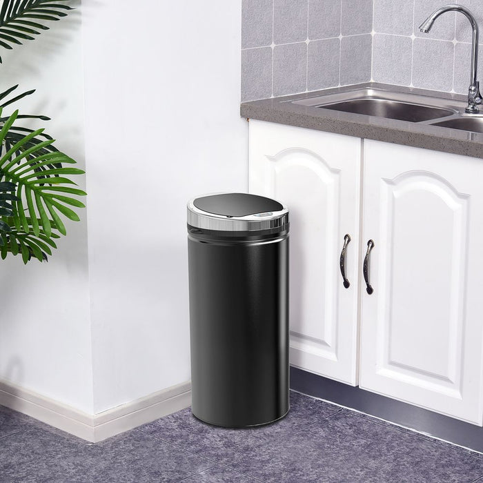 42L Sensor Trash Can W/ Bucket-Black