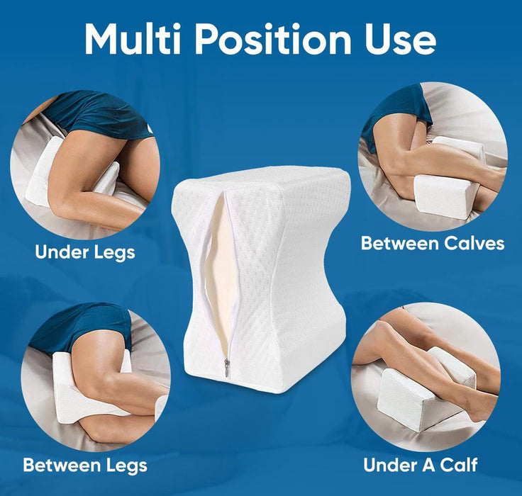 Superior Quality Memory Foam Leg Pillow - Aligns Spine for Perfect Sleep 5056157927474