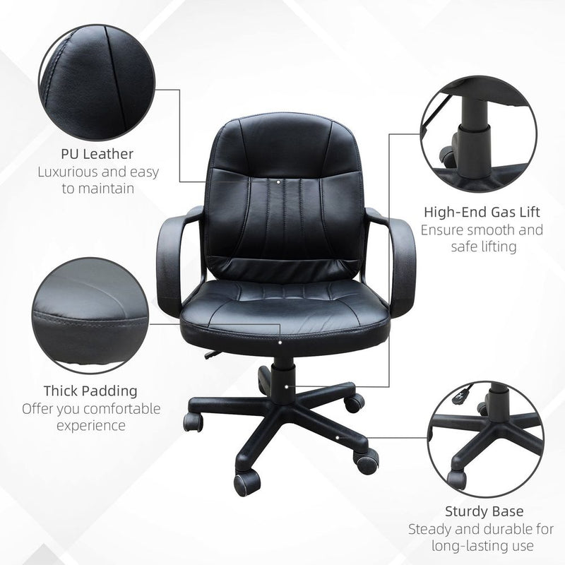 Luxurious Ergonomic Office Chair with Adjustable Height, Padded Seat, and 360° Swivel Base