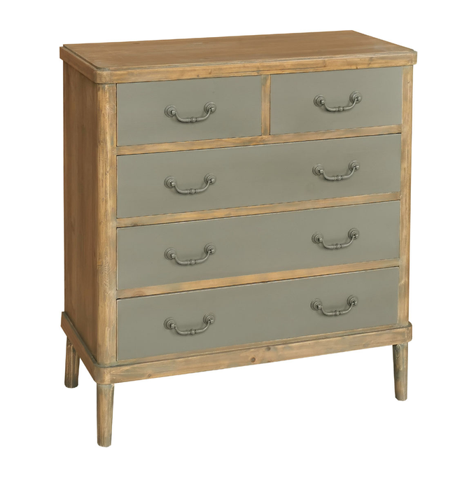 Premium Handcrafted 90cm Wooden 5 Drawer Chest