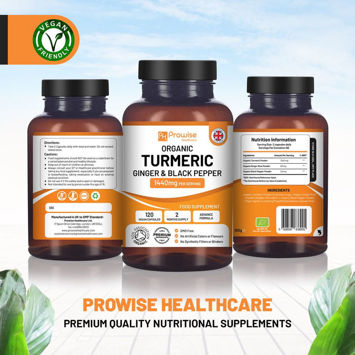 Premium Turmeric Curcumin 1440mg with Black Pepper & Ginger