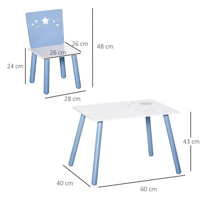 Kids Table & Chairs Dining Set | Safe Corners | Wood Legs | HOMCOM