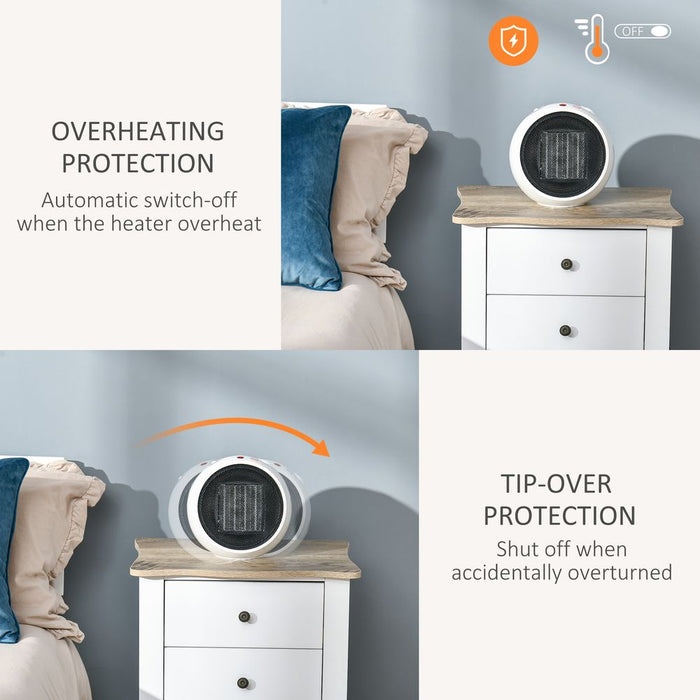 Small Space Heater Ceramic Electric Heater with 3 Heating Mode